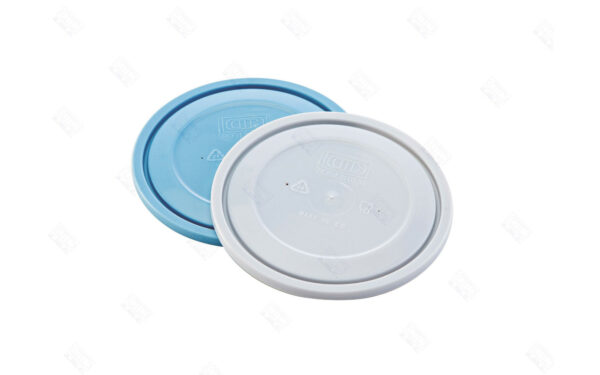 TAPA HERMÉTICA DOBLE CIERRE PARA BOL DE 450 CC. GRIS