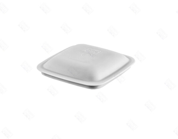 TAPA PARA FUENTE CUADRADA DE 12 CM EN POLIPROPILENO GRIS